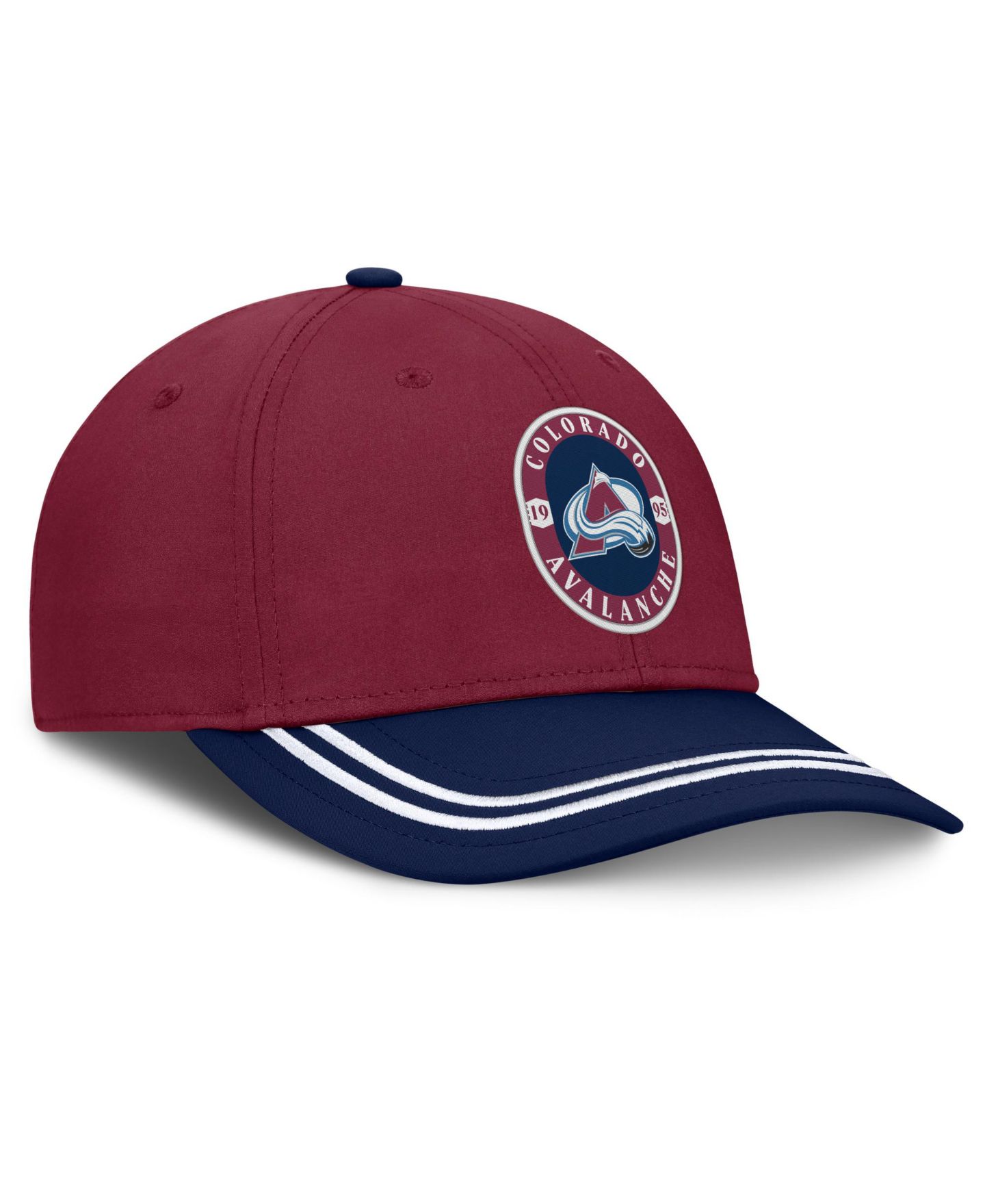 Мужской головной убор Fanatics Burgundy/Navy Colorado Avalanche Fundamental Stretch Hat — фото 3