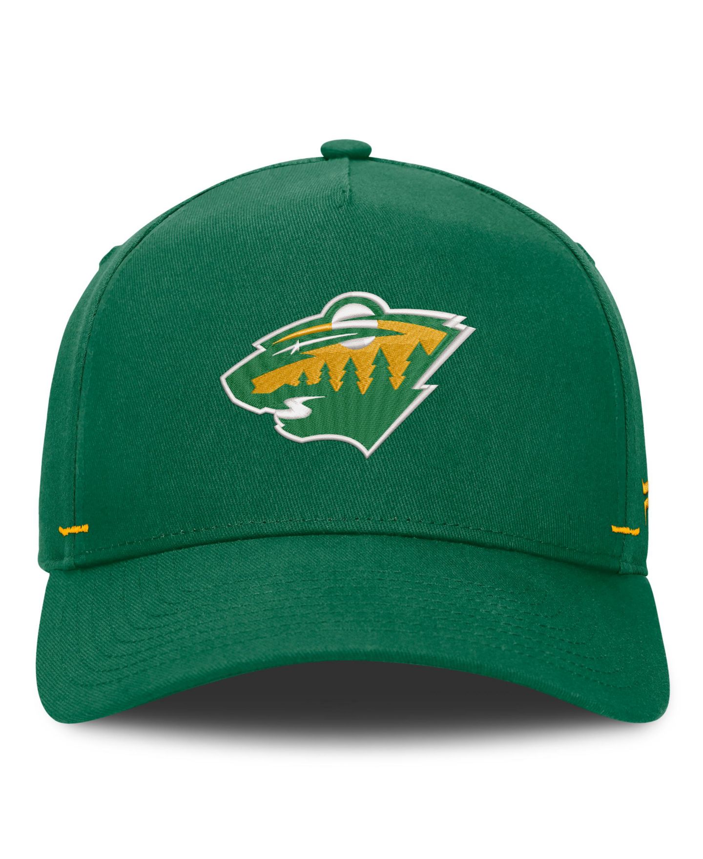 Мужская кепка Fanatics Green Minnesota Wild Alternate Authentic Pro Rink A-Frame Adjustable Hat — фото 2