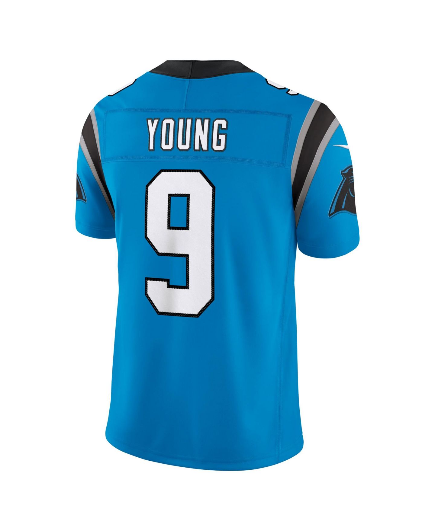 Мужской топ Nike Bryce Young Blue Carolina Panthers Alternate Vapor F.U.S.E. Stitched Limited Jersey — фото 3