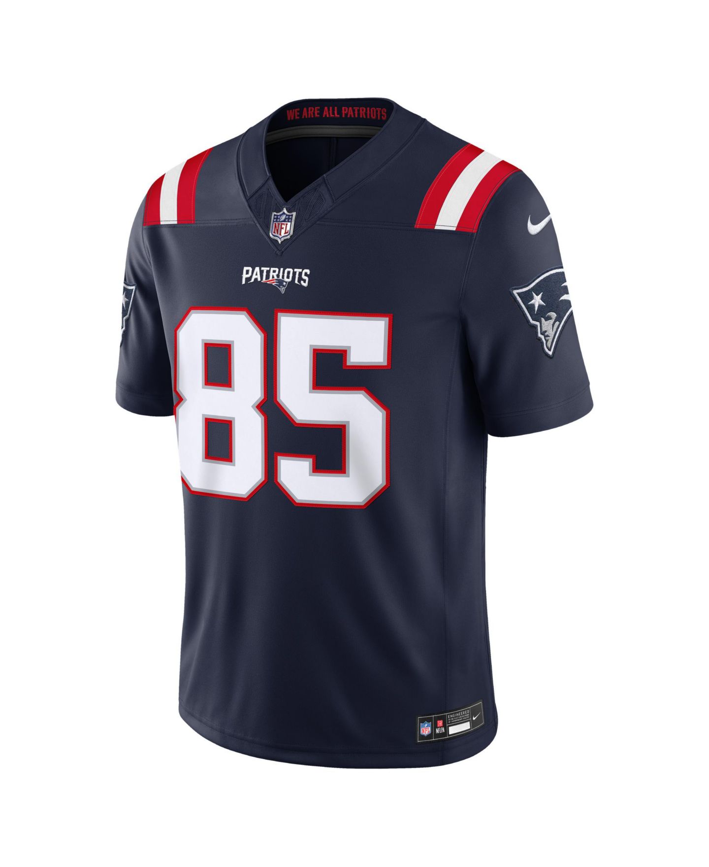 Мужской топ Nike Hunter Henry Navy New England Patriots Team Vapor F.U.S.E. Stitched Limited Jersey — фото 2