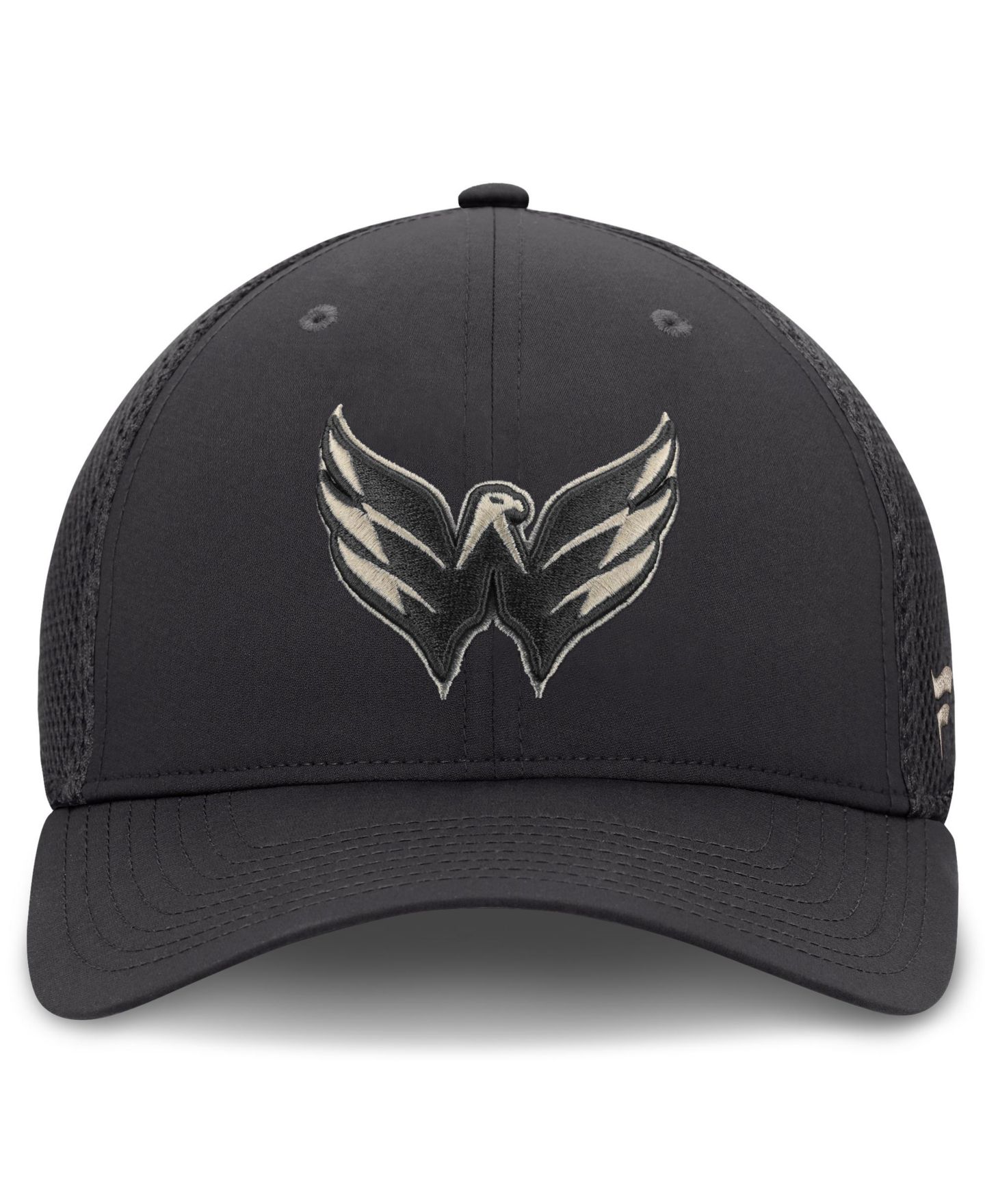 Мужской головной убор Fanatics Charcoal Washington Capitals Road Meshback Stretch Hat — фото 2