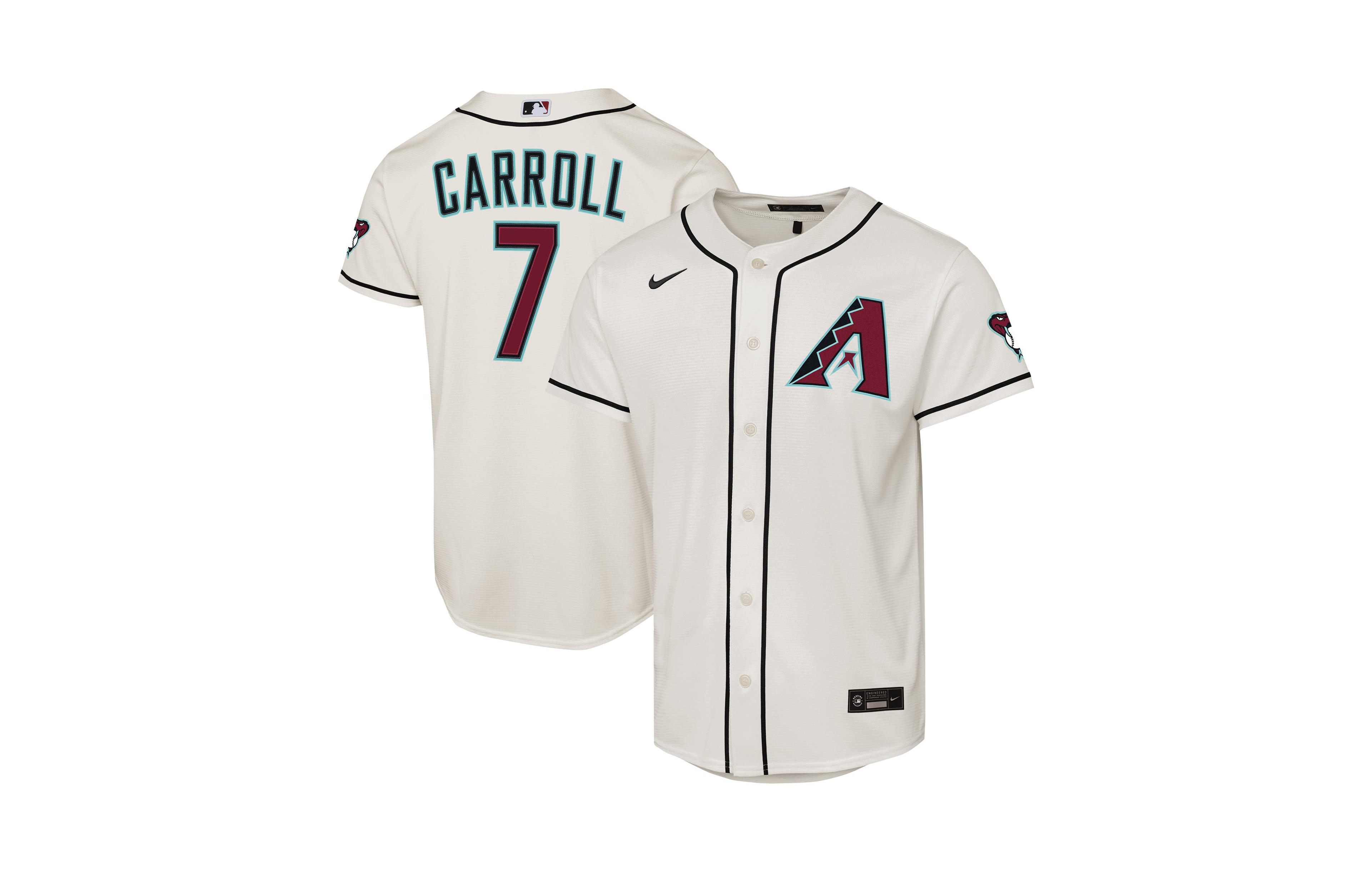 Nike Boys' and Girls' Arizona Diamondbacks Corbin Carroll Loose-Fit Short-Sleeve Jersey