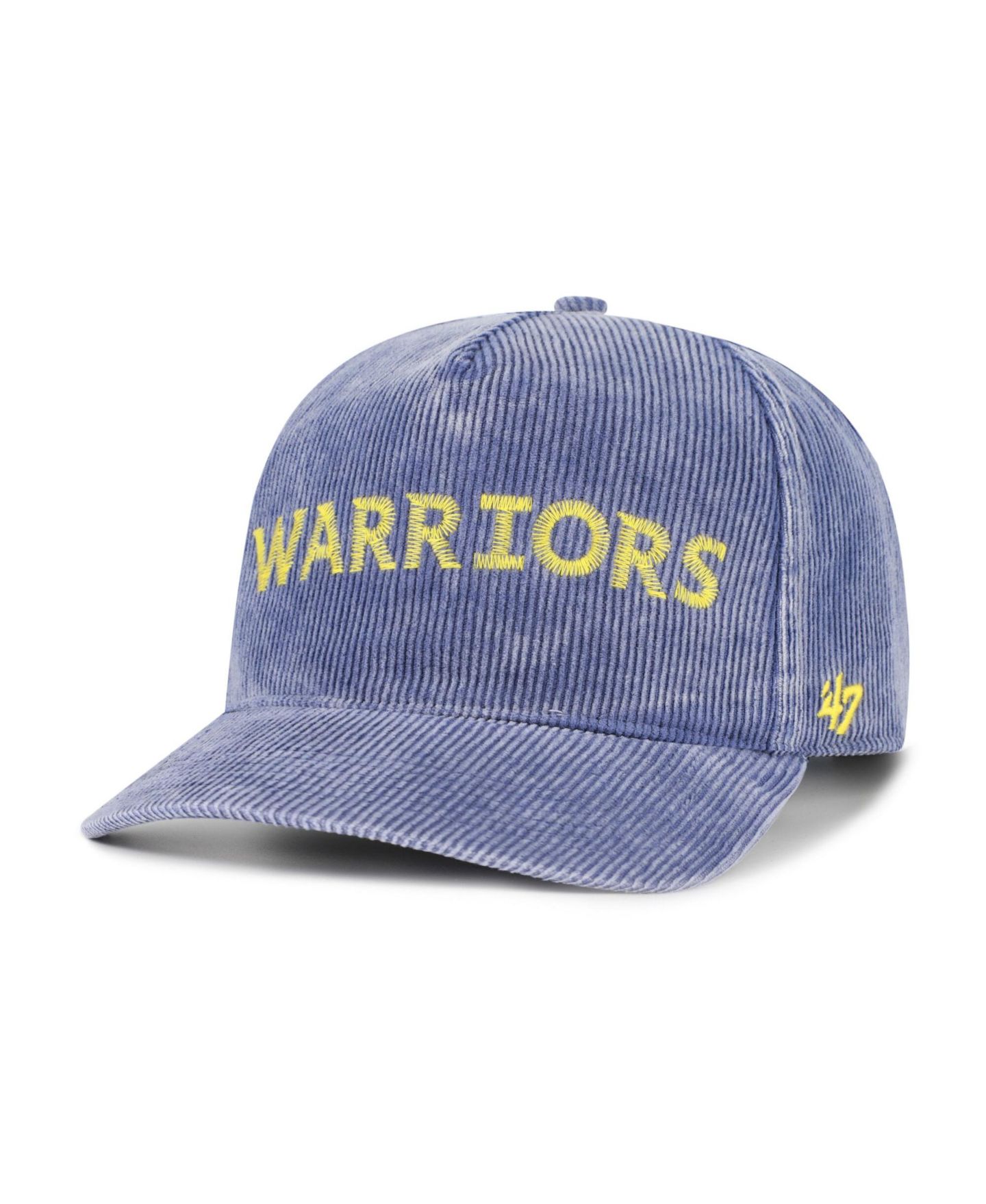 Мужской головной убор '47 Brand Blue Golden State Warriors Reclaim Snow Wash Corduroy Adjustable Hitch Hat — фото 1