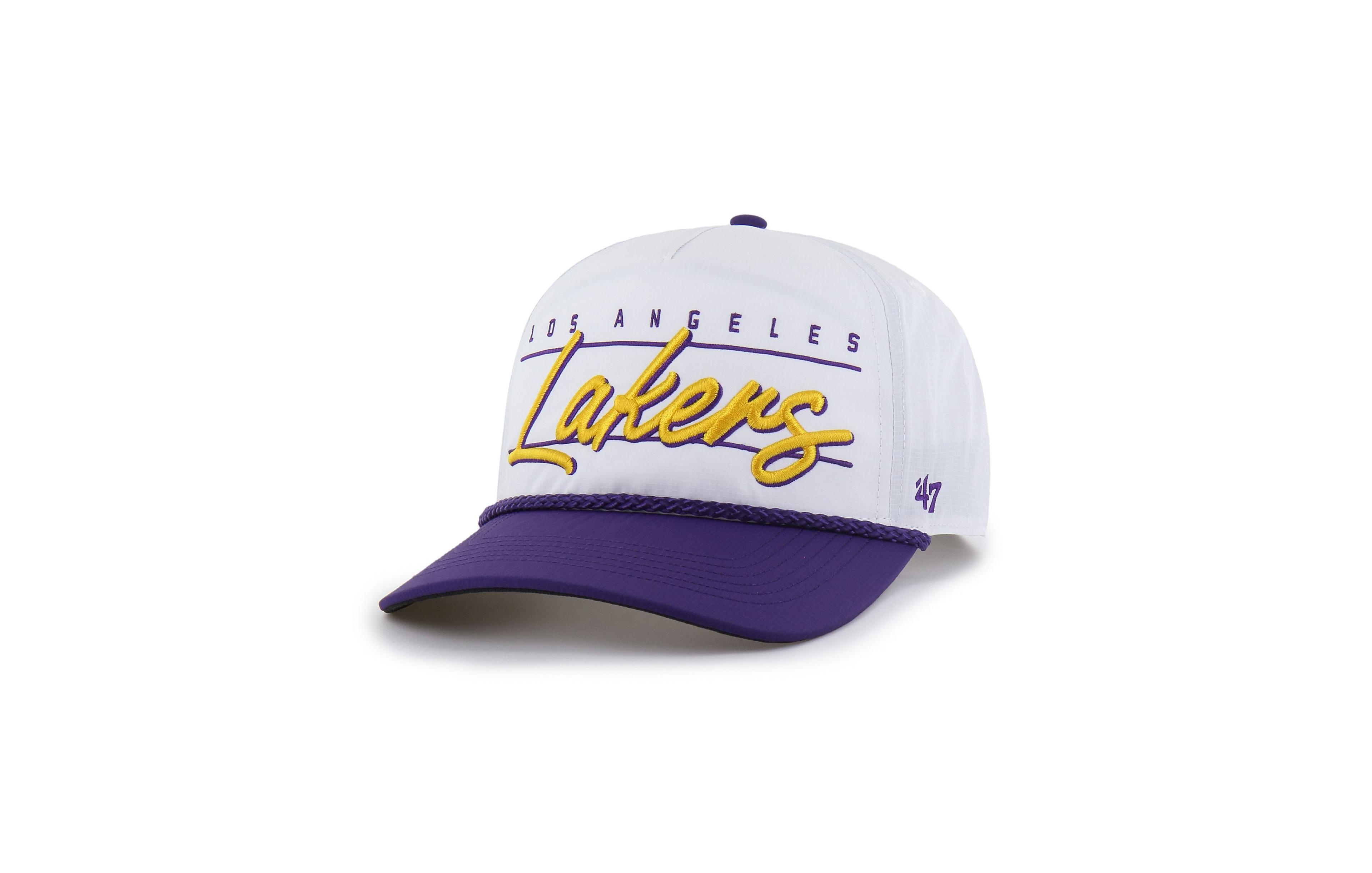 Men's '47 White Los Angeles Lakers brrr° Condor Two-Tone Hitch Rope Adjustable Hat