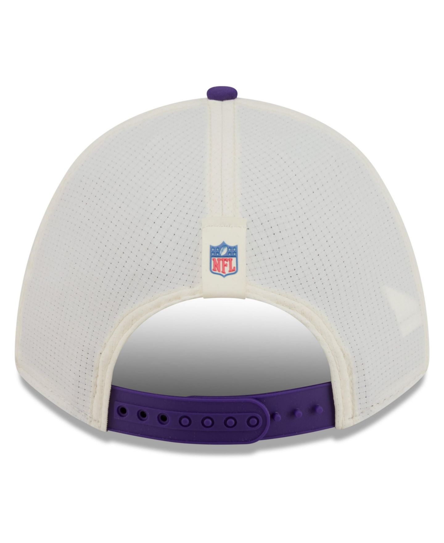 Детская кепка New Era Cream/Purple Minnesota Vikings 2026 Training Camp 9FORTY M-Crown Adjustable Hat — фото 4