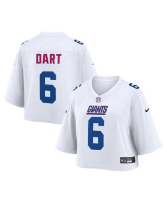 Women's Jaxson Dart White New York Giants Cropped Fashion Game Jersey