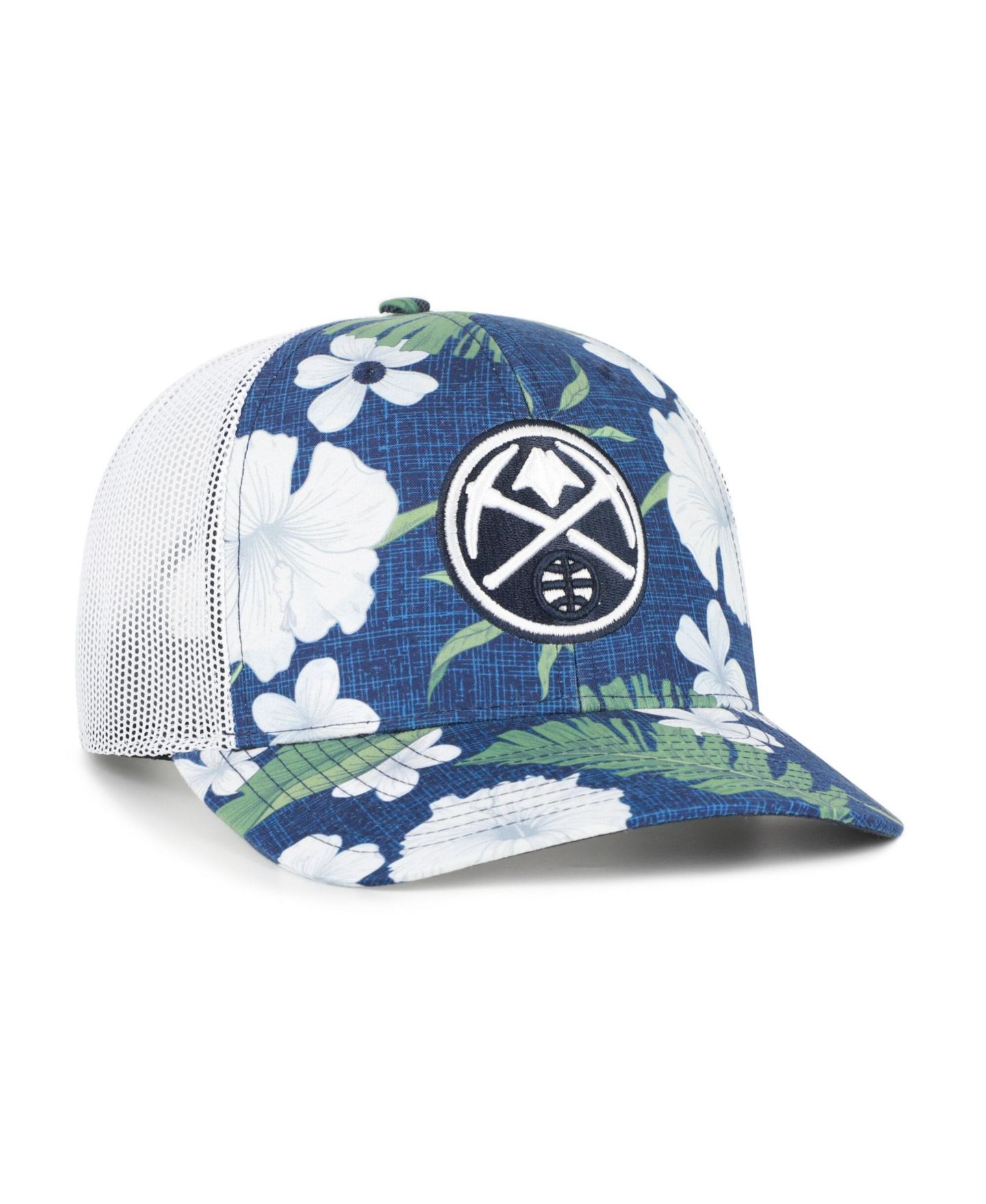 Мужская кепка '47 Brand Navy Denver Nuggets Beach Side Trucker Adjustable Hat — фото 2