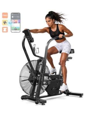Pro Air Bike, Patented Dual Drive Air Resistance Exercise Bike, Bluetooth Smart Connect Full Body Fan Bike for Home and Garage Gym
