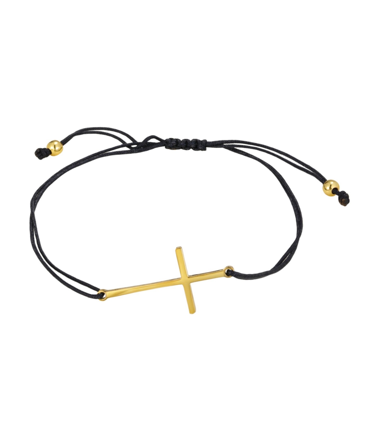 Adornia Men's Gold-Tone Adjustable Cross Bracelet