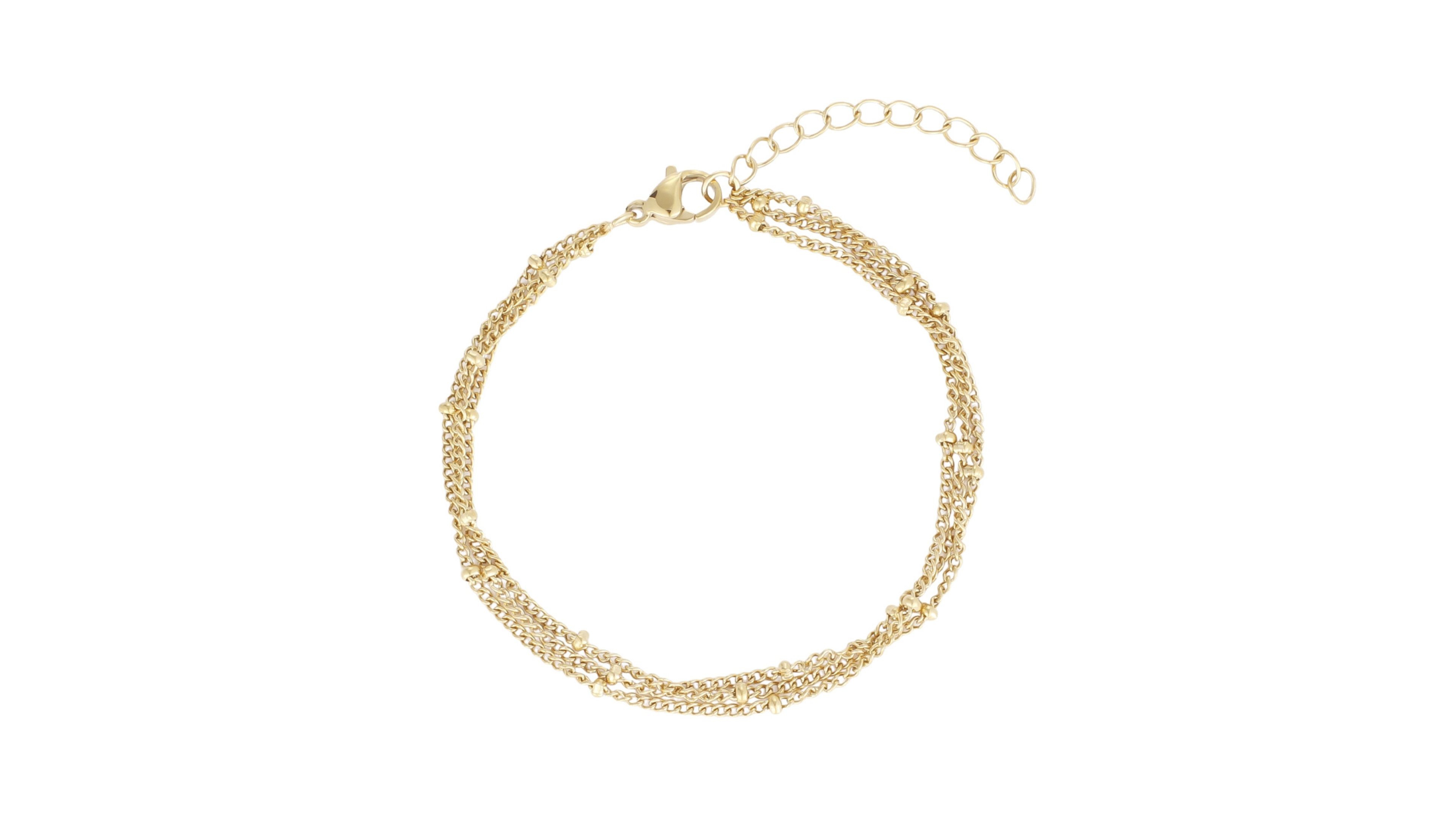 Adornia Gold-Tone 3-Satellite Multi-Strand Adjustable Bracelet