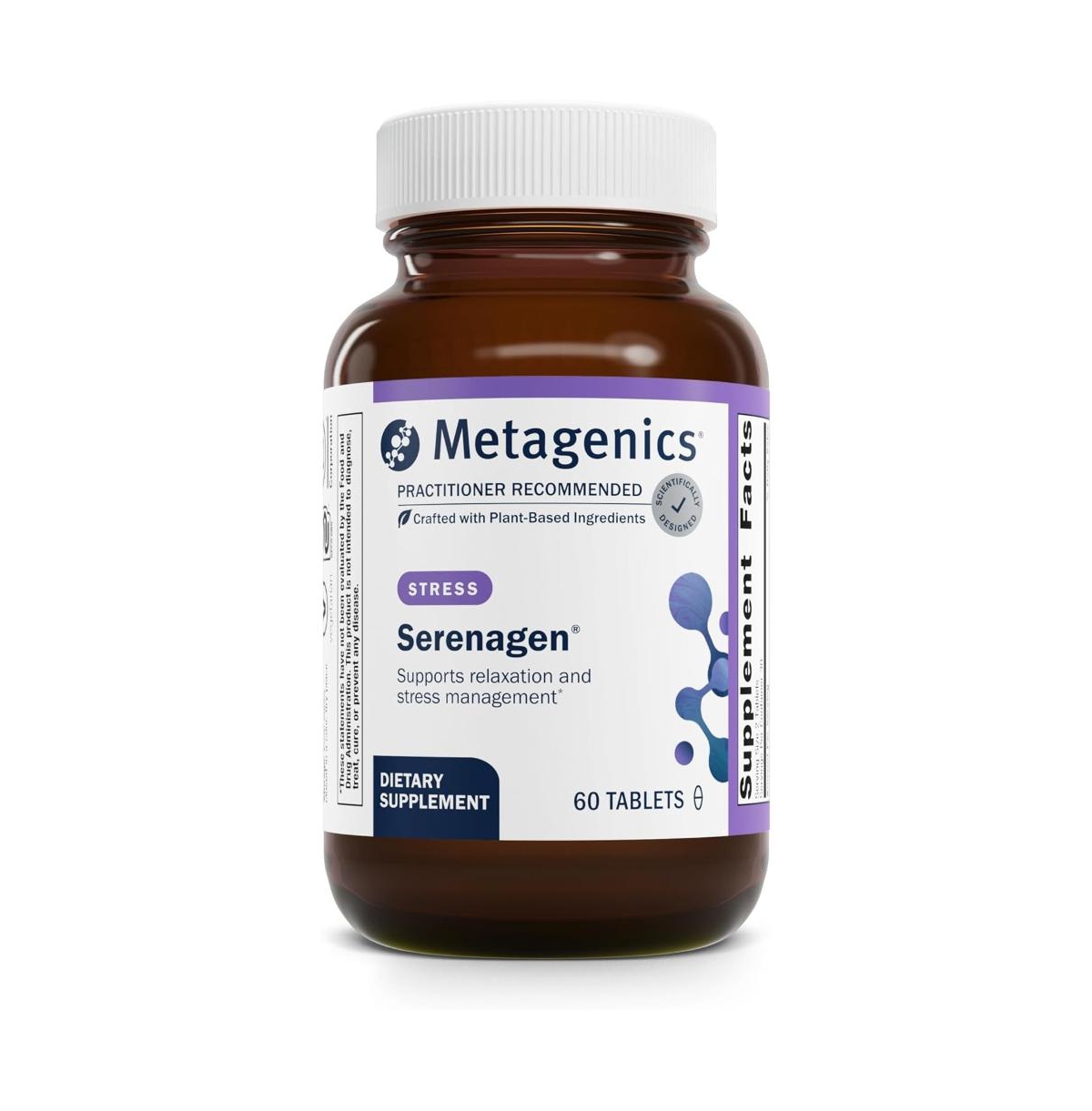 Metagenics Serenagen Supplement Herbal Stress Management with Asian Ginseng and Chinese Herbs Supports Calm, Focus, Energy and Sleep 60 Tablets