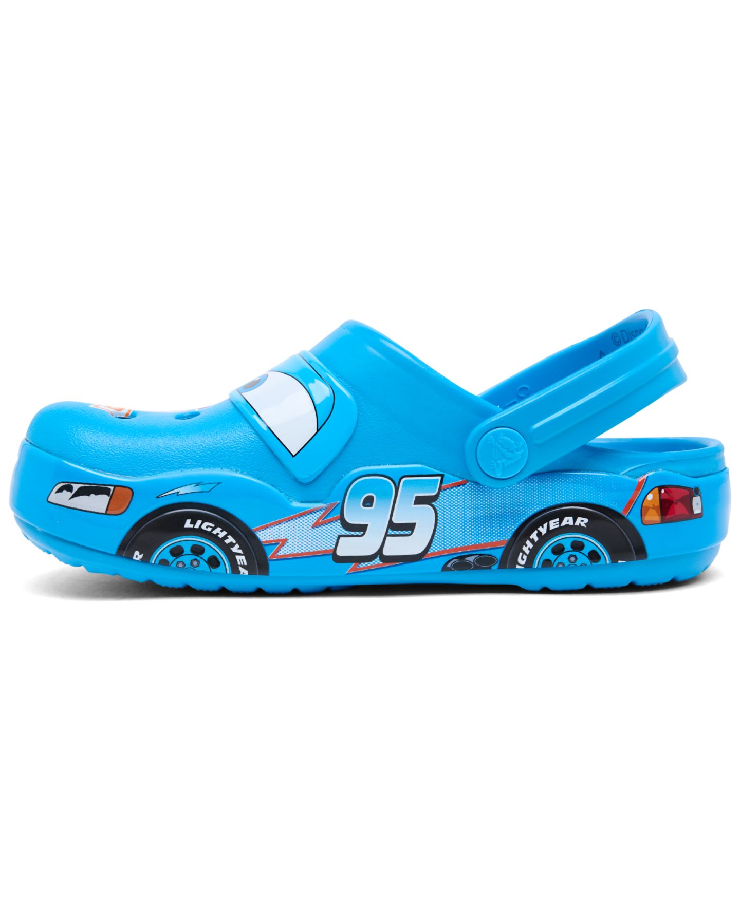 Сабо Crocs Dinoco Lightning McQueen Crocband Customizable with Jibbitz Charms Clogs from Finish Line для мальчиков-малышей, цвет: Синий — фото 3