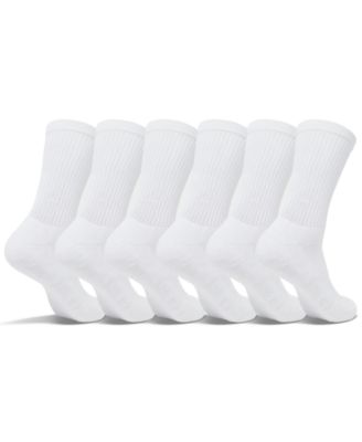 Women's Cotton-Blend Crew Socks, 6-Pack from Finish Line