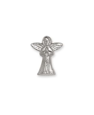 Solid 14k Gold Praying Angel Lapel Pin For Men