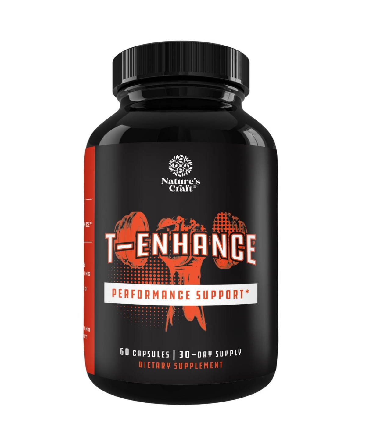 Nature's Craft T-Enhance Men's Herbal Supplement with Goat Weed, Maca Root, Tongkat Ali and Tribulus Terrestris - 60 Count