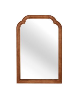 24x36 Inch Solid Wood Frame Wall Mirror Rounded Corner Decorative Vanity Mirror Modern Soft Edge Accent Mirror for Home Wall Decor