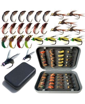 Fly Fishing Flies Kit With Storage Box Trout Steelhead Lures For Anglers