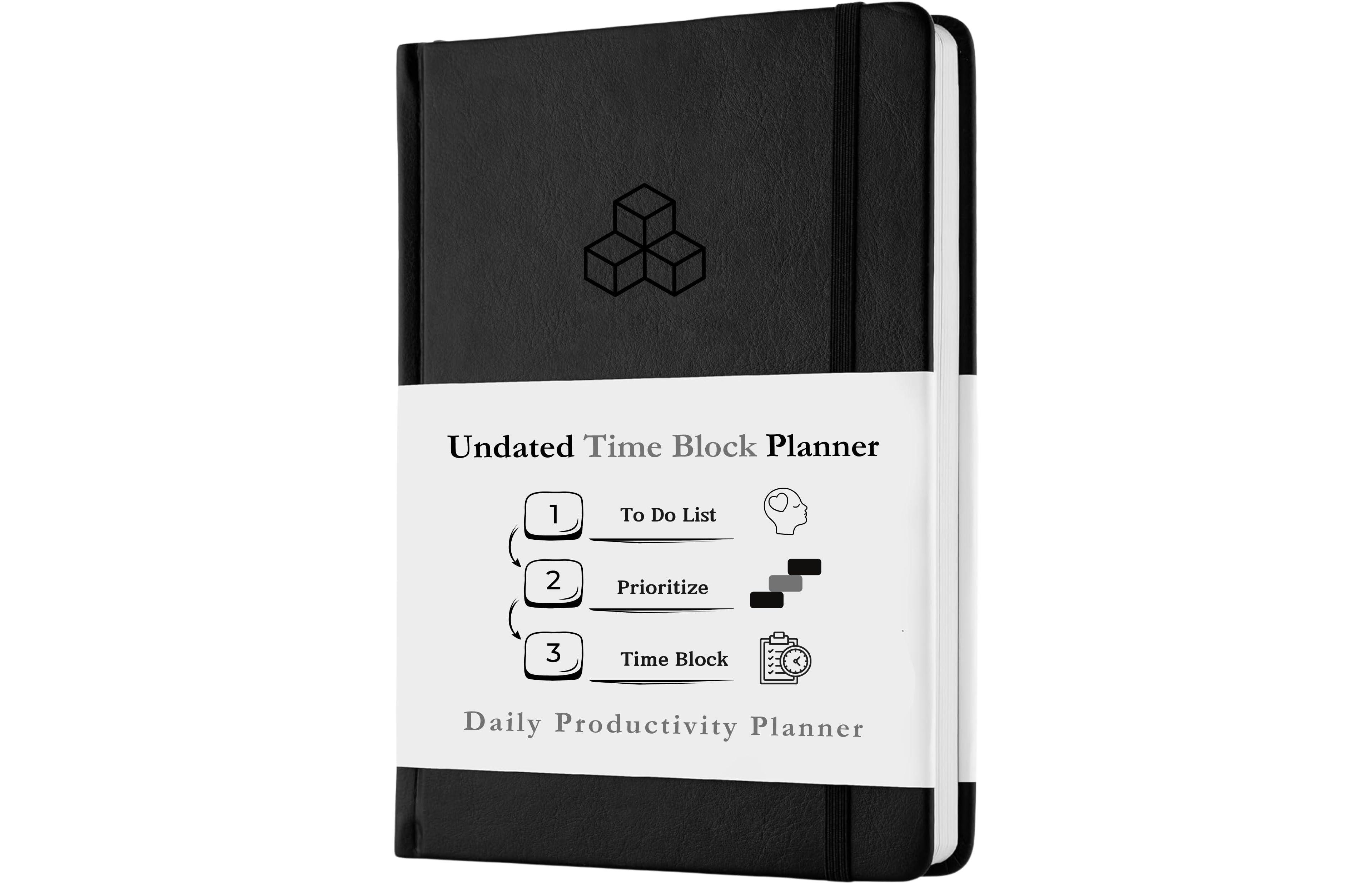 Danrong Undated Time Blocking Planner Hourly Schedule Daily Monthly Productivity Notebook