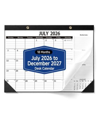 18 Month Desktop Wall Calendar Large Monthly Planner Thick Paper