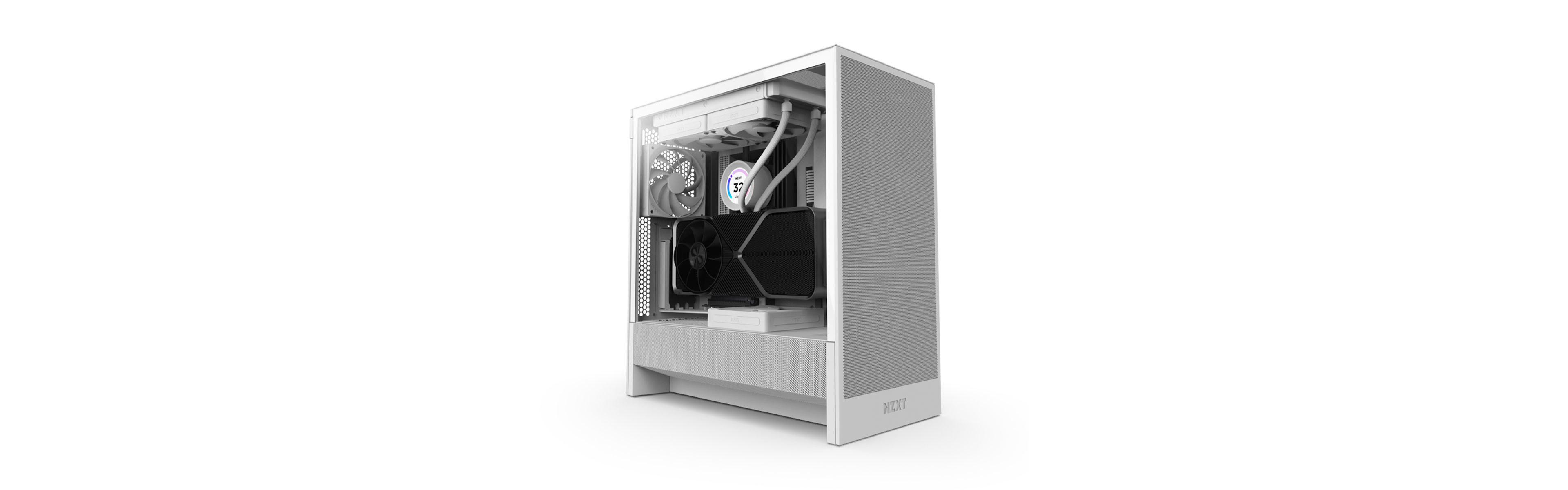 Nzxt H5 Flow Airflow Tempered Glass Compact Case for Atx Mid-Tower