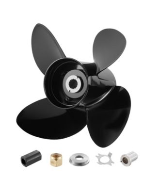 4-Blade Aluminum Outboard Boat Propeller 14 Inch Diameter 19 Inch Pitch 15 Spline Right Hand