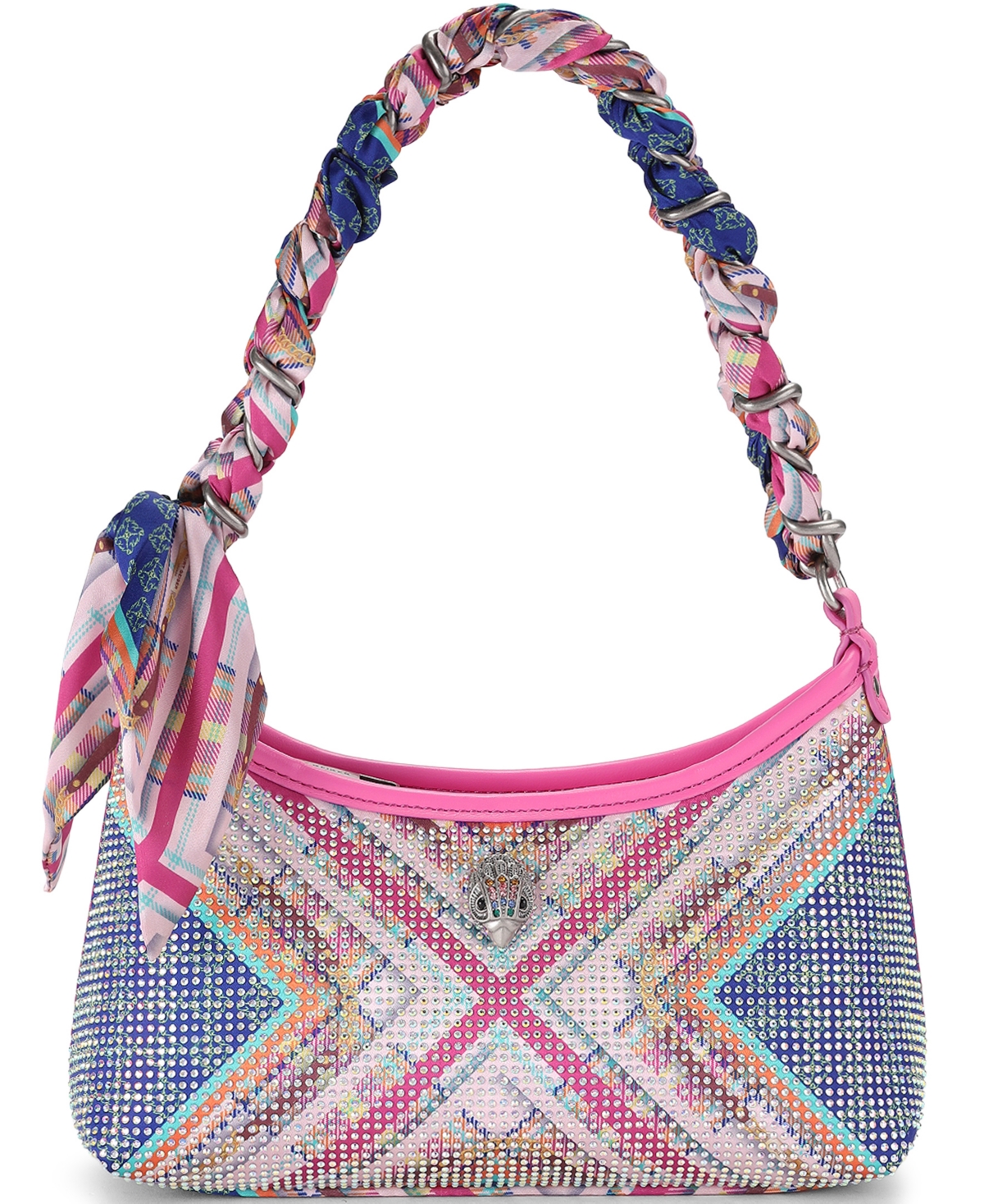 Kurt Geiger Small Embellished Scarf Wrapped Sling Shoulder Handbag In Multi