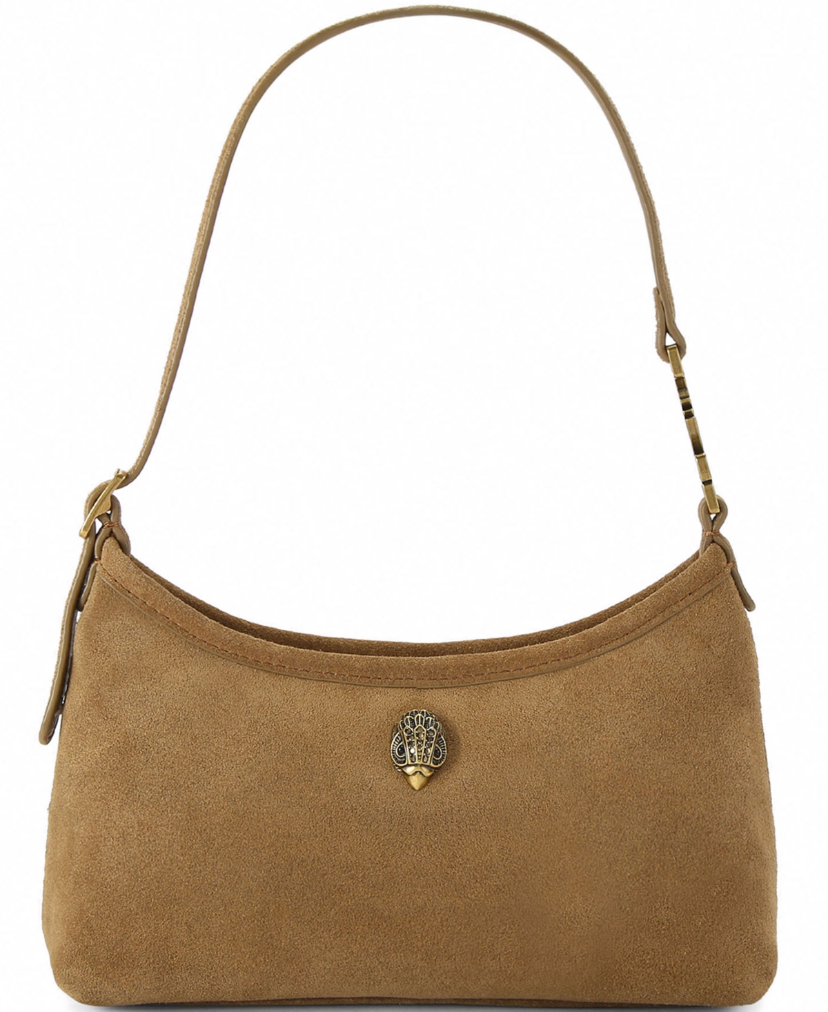 Kurt Geiger Small Sling Suede Shoulder Handbag In Tan