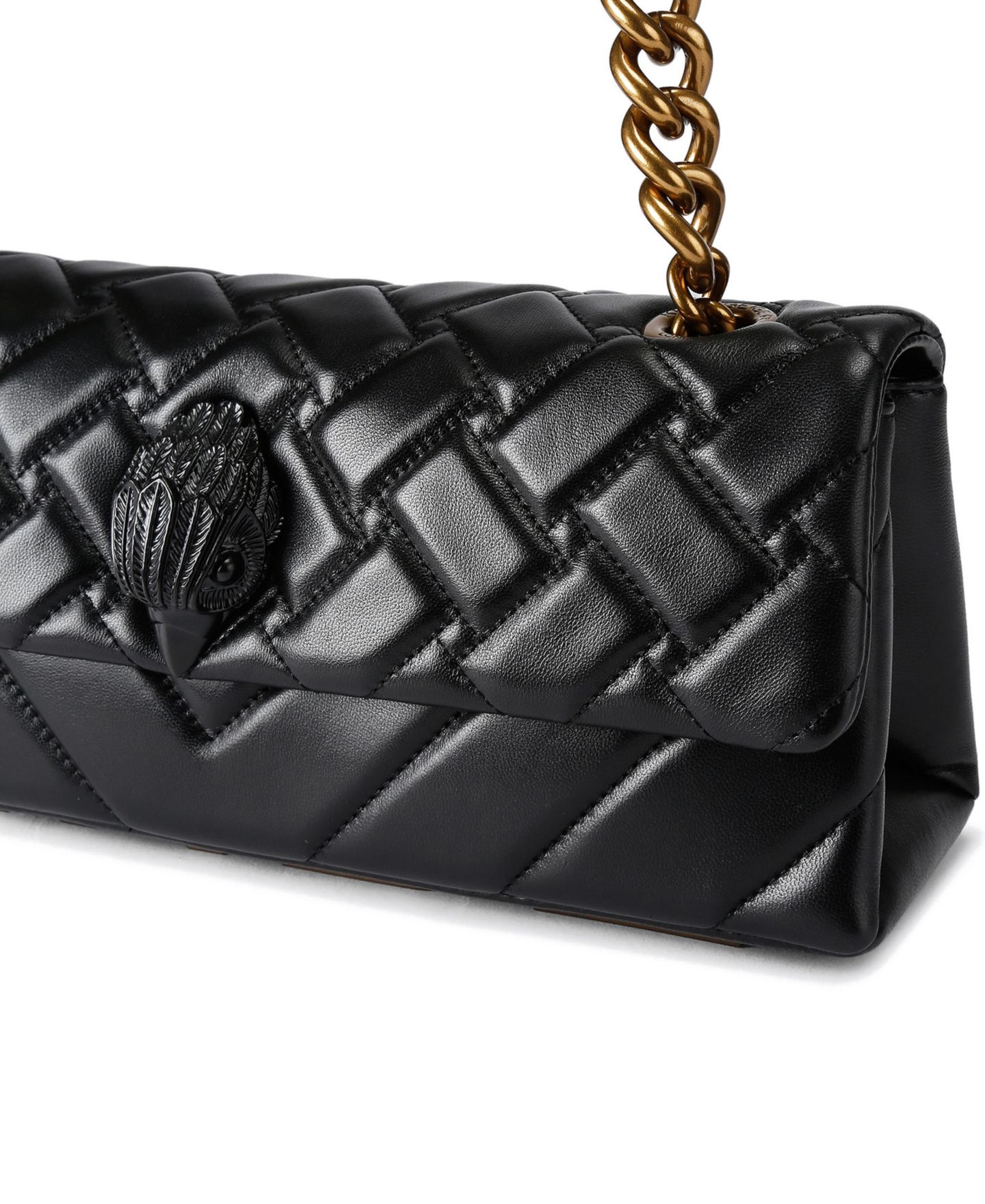 Женская сумка Kurt Geiger London Kensington East West Quilted Small Shoulder, цвет: Чёрный — фото 6