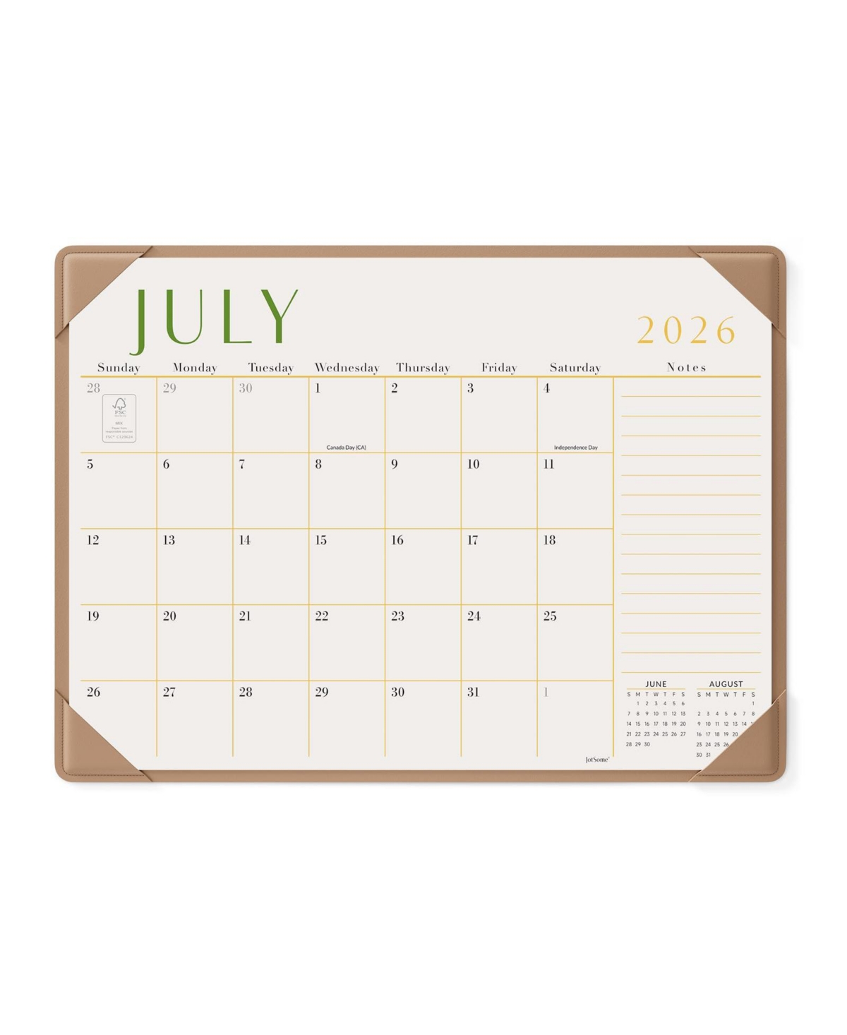 Danrong Desk Calendar With Protective Mat Monthly Planning For Home Office School