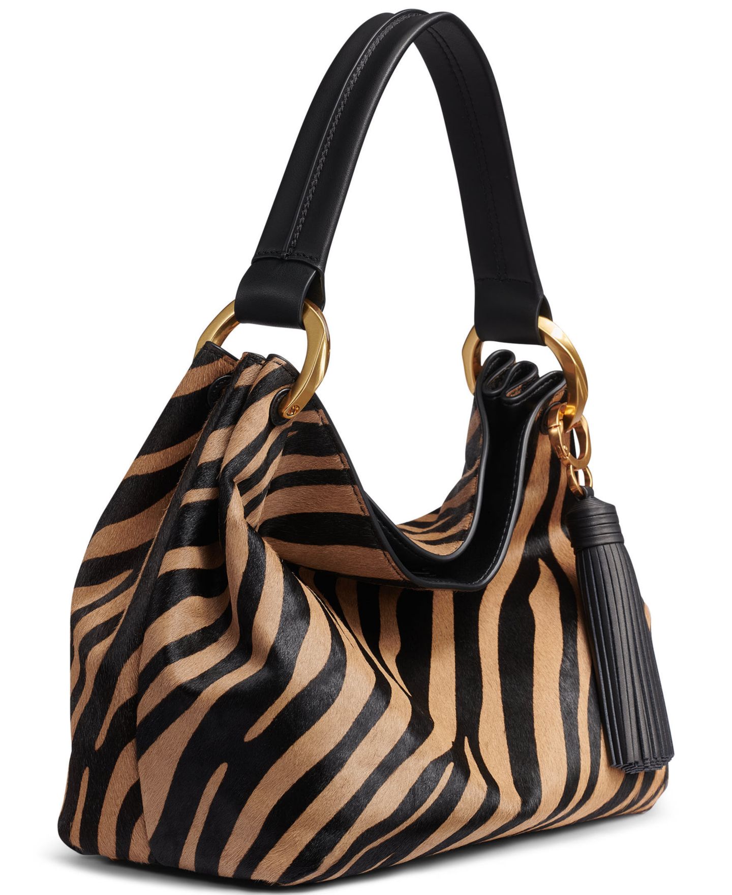 Женская сумка Donna Karan New York Glenwood Small Shoulder, цвет: Чёрный / Рыжевато-коричневый — фото 3