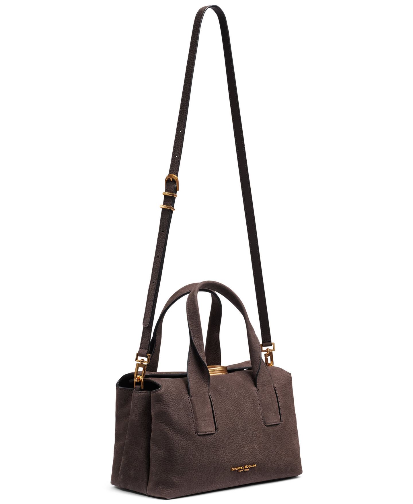 Женская сумка Donna Karan New York Amagansett Triple Compartment Medium Satchel Handbag, цвет: Тёмно-коричневый — фото 6