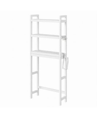 Over the Toilet Storage, 3-Tier Over Toilet Bathroom Organizer with Adjustable Shelf, Fit Most Toilets, Space-Saving