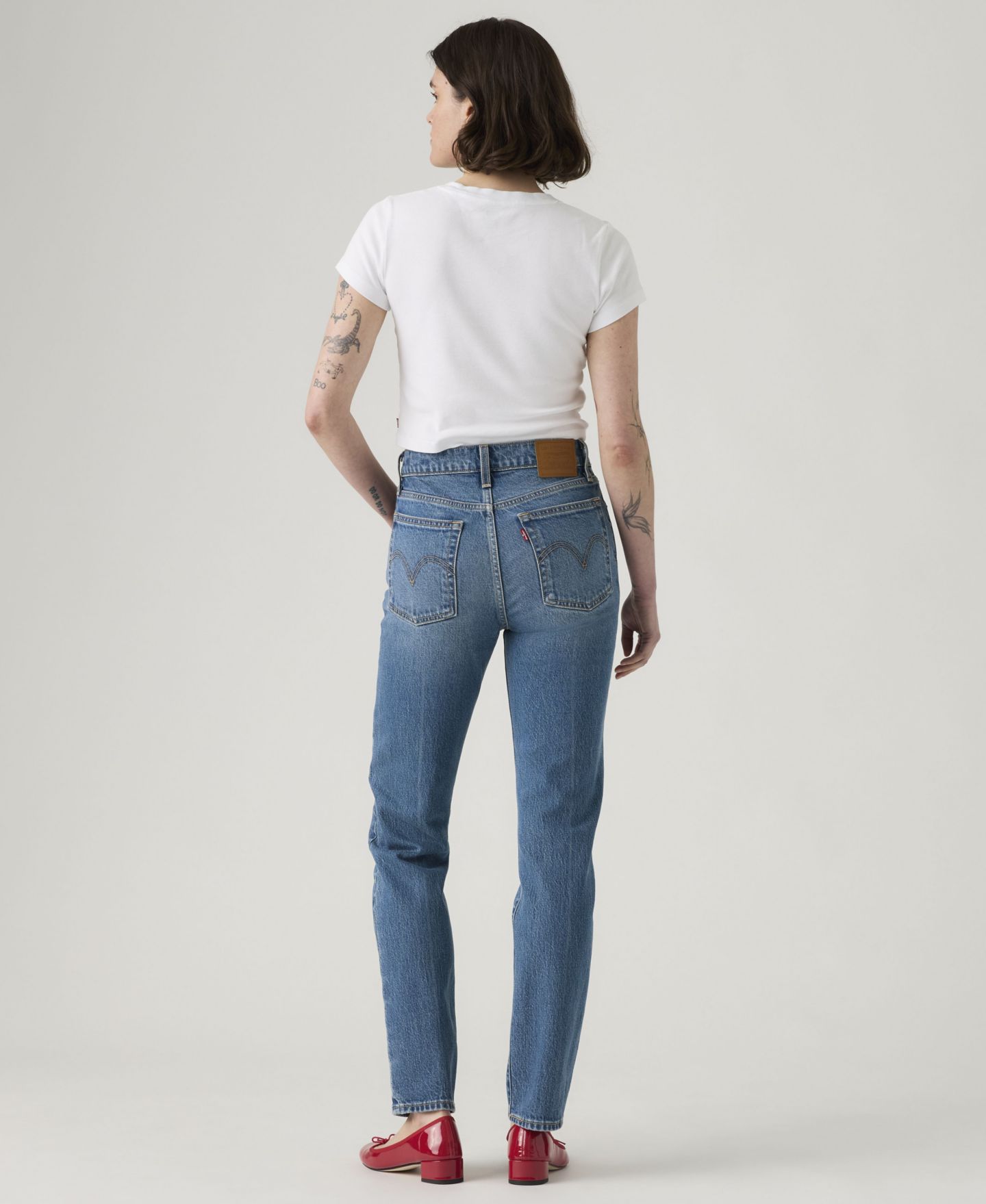 Женские джинсы Levi's Wedgie Slim High-Rise Stretch, цвет: City Slim — фото 5
