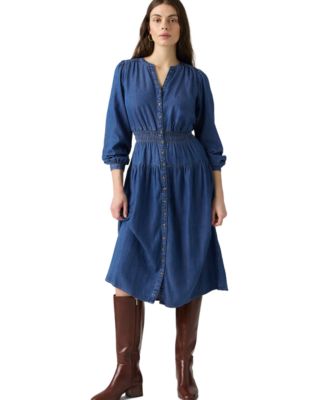 Women's Clementine Plaid A-Line Midi Dress