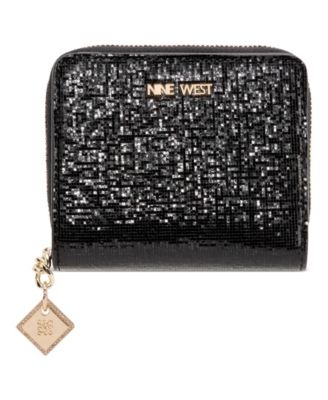 Kristina Metallic Zip Around Wallet