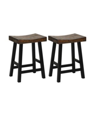 24 in Solid Wood Saddle-Seat with Curved Seat Surface and Footrests