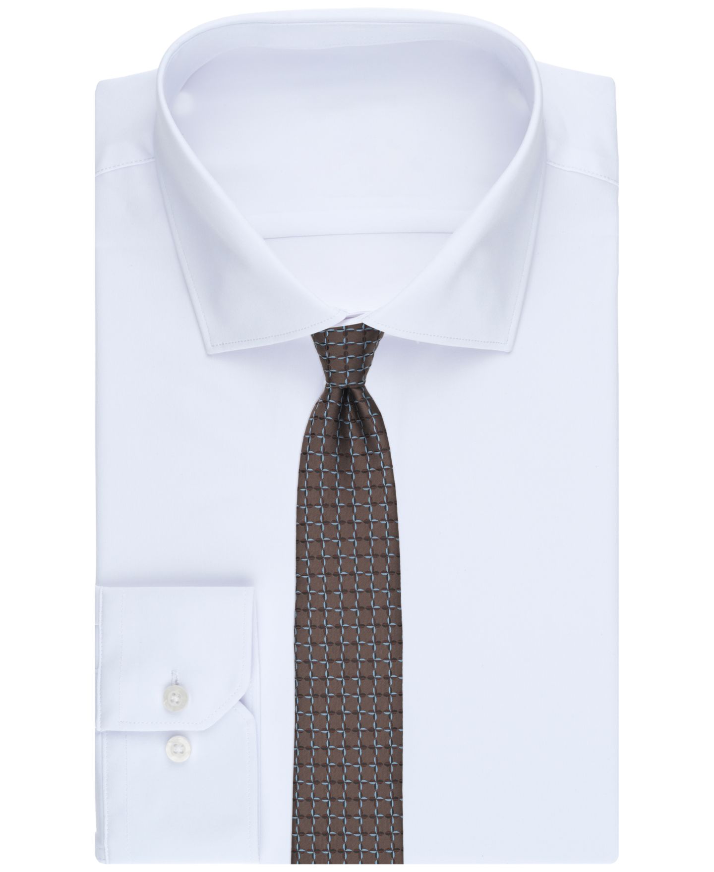 Мужской галстук Alfani Slim Tie, цвет: Коричневый — фото 3