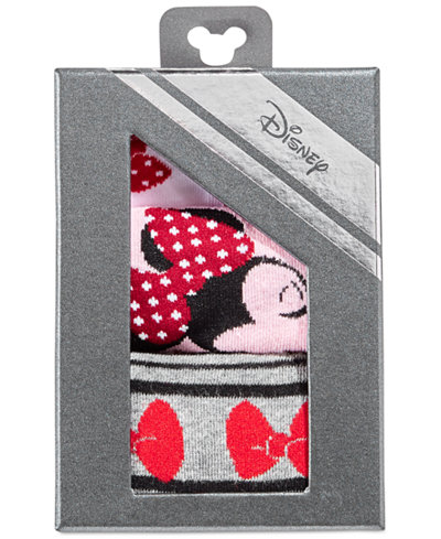 Disney Women's 3-Pk. Minnie Mouse Socks Gift Box