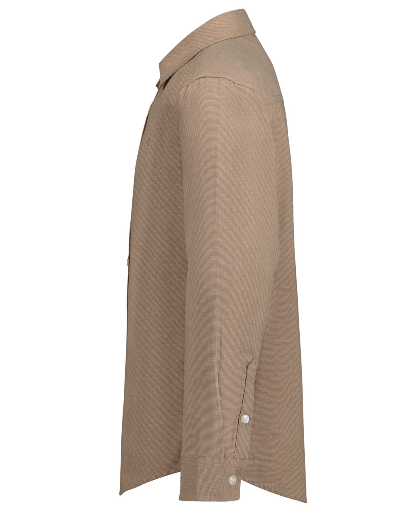Рубашка Calvin Klein Textured Embroidered Monogram Long-Sleeve для мальчиков, цвет: Turtledove — фото 3