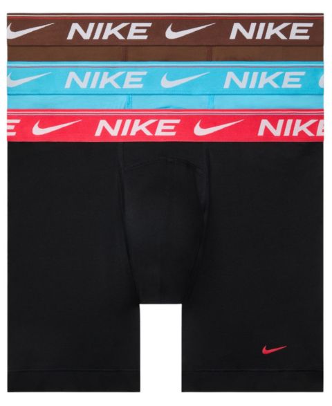 Трусы-боксеры Comfort для мужчин, 3 шт. — Nike, цвет: Синий / Шоколадный