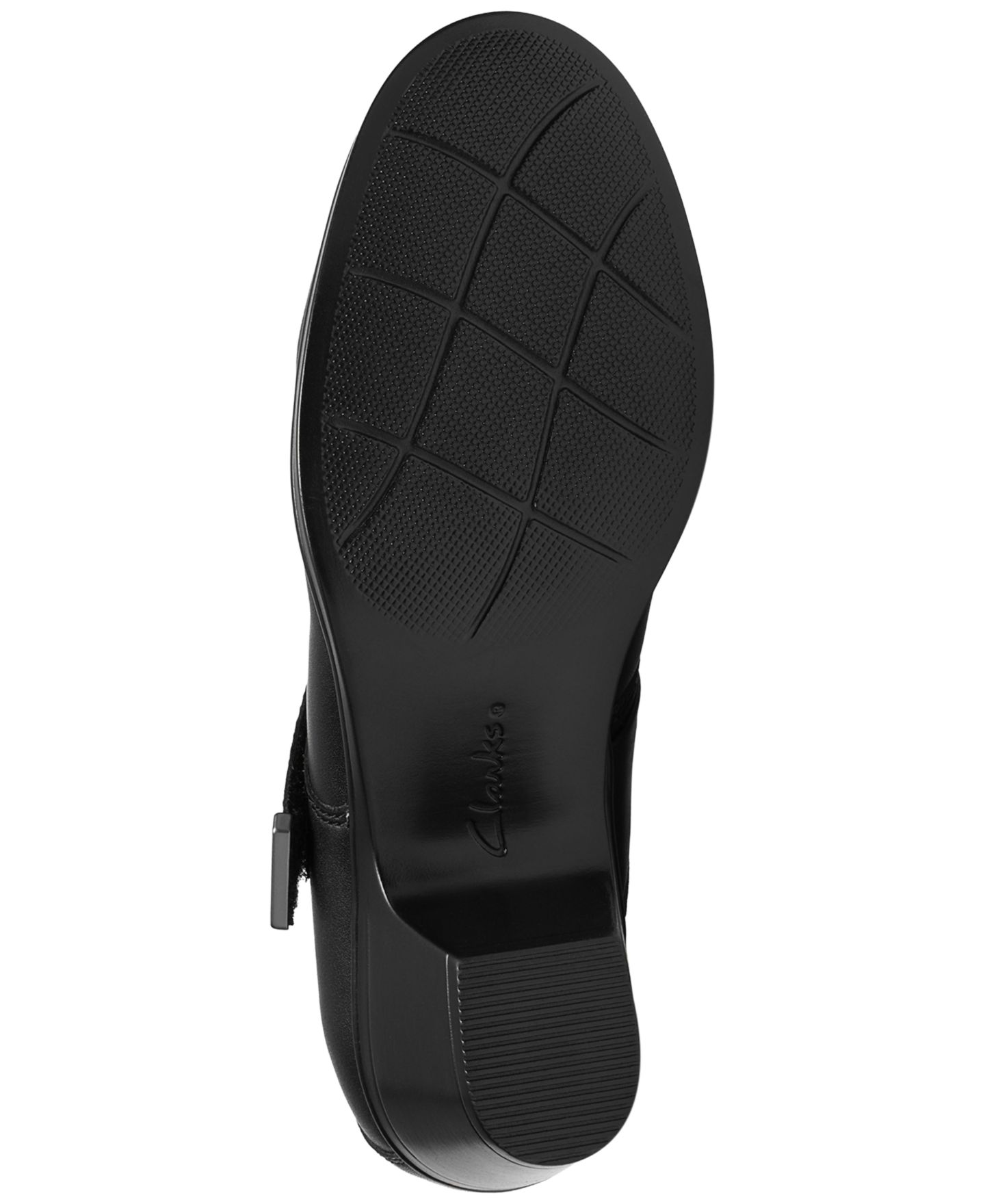 Женские туфли-лодочки Мэри Джейн Clarks Emily 2 Jaynie на устойчивом каблуке, цвет: Чёрный кожаный — фото 5
