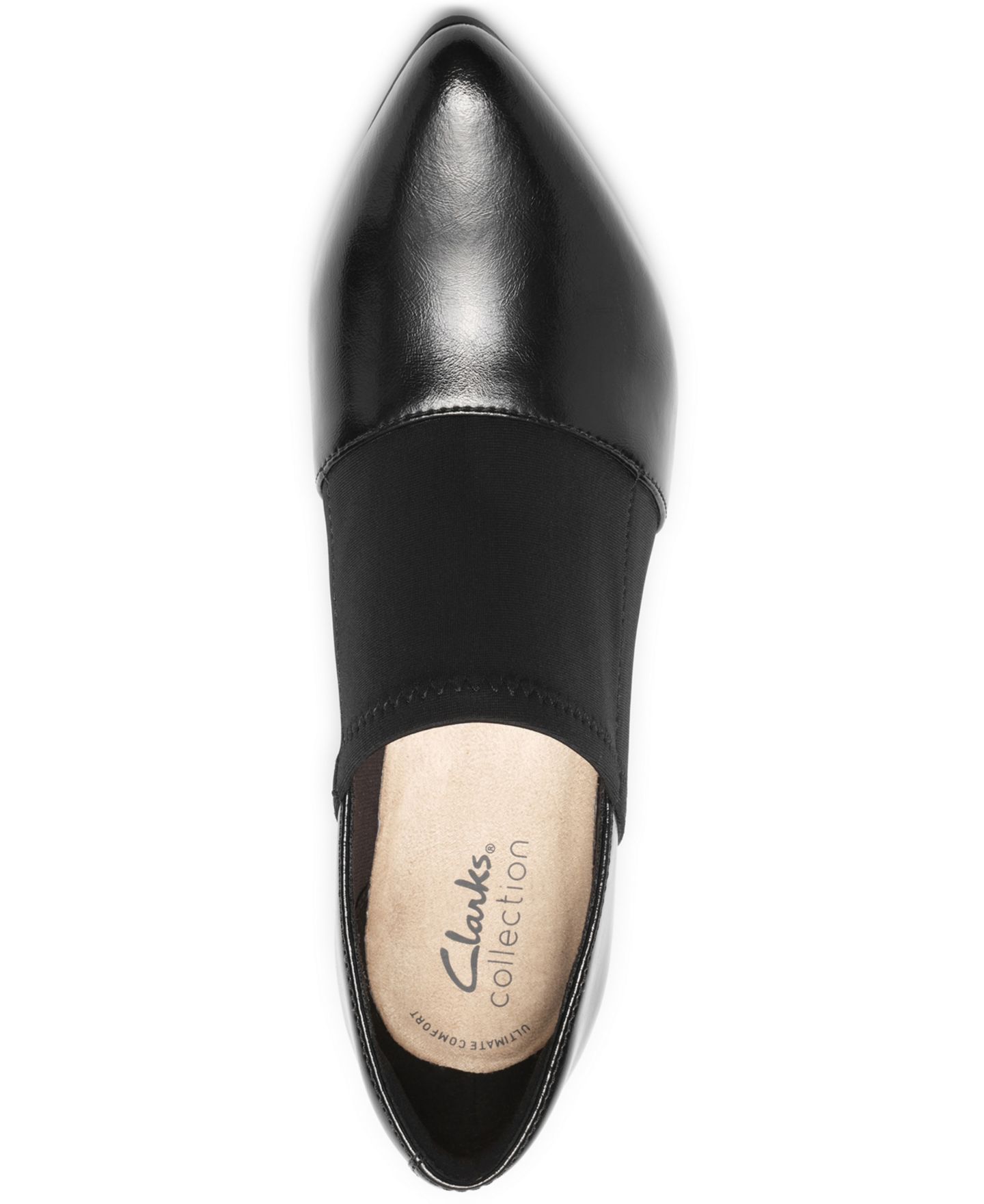 Женские туфли Clarks Tammitha Sleek Pointed-Toe Leather Pumps, цвет: Чёрный кожаный — фото 4