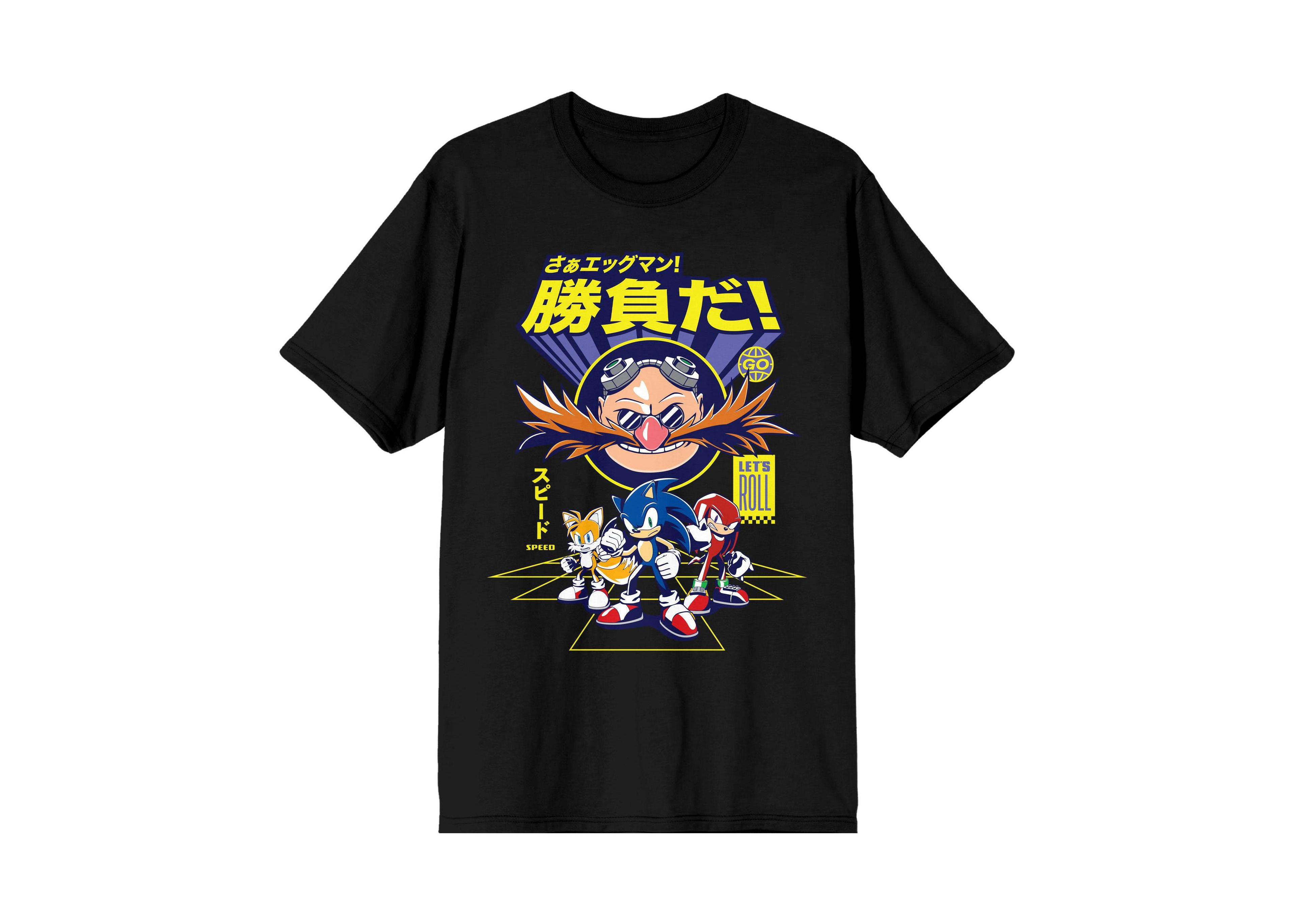 Sonic The Hedgehog Modern Men's Group Art Graphic T-Shirt