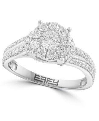 Diamond Round Multi-Stone Engagement Ring (9/10 ct. t.w.) in 14K White Gold