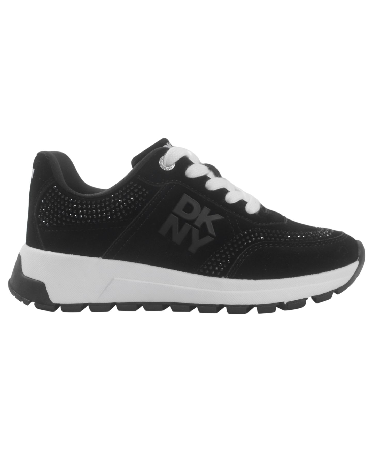 Детские кроссовки DKNY Danni Jog Low-Top Lace-Up, цвет: Чёрный — фото 2