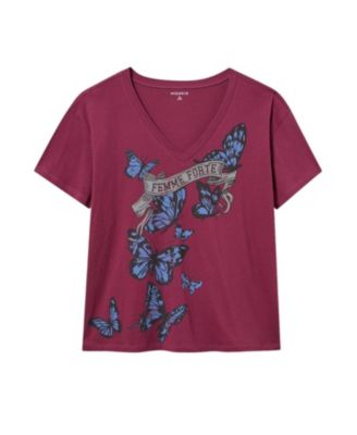 Plus Size Relaxed-Fit V-Neck T-Shirt