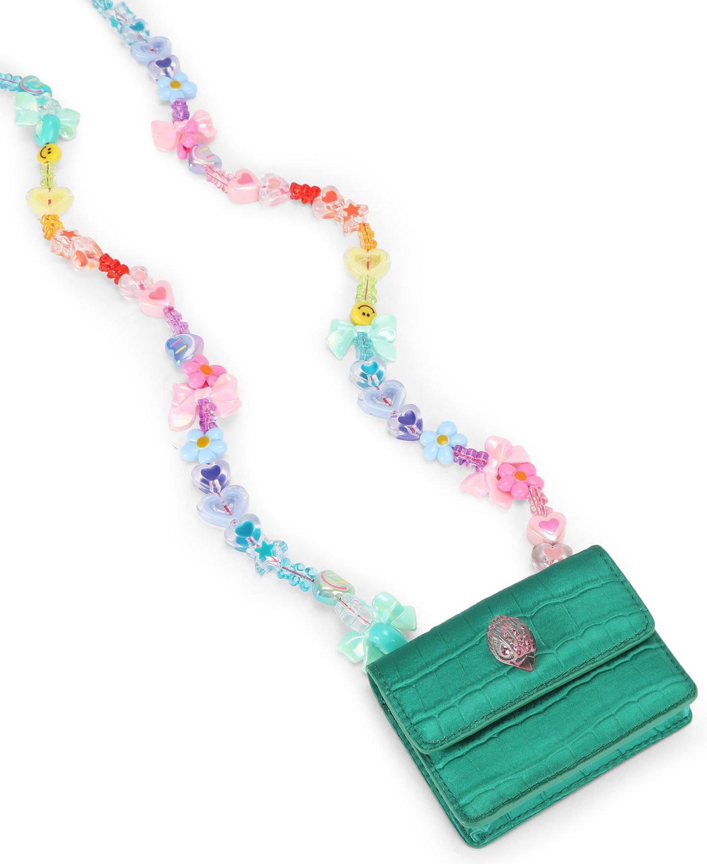 Женская сумка Kurt Geiger London Micro Kensington Beads Crossbody, цвет: Зелёный — фото 5