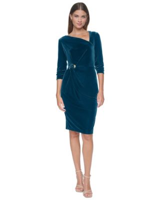 velvet dress women blue Women's Dresses Size:Small fits 4/6 Strapless Sheer Beaded Gown 2025-MAR Waist 37.8 (96 cm) Shoulder
