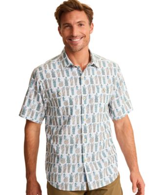 Men's Coastal Ease Tiki Tango Short-Sleeve Printed Shirt