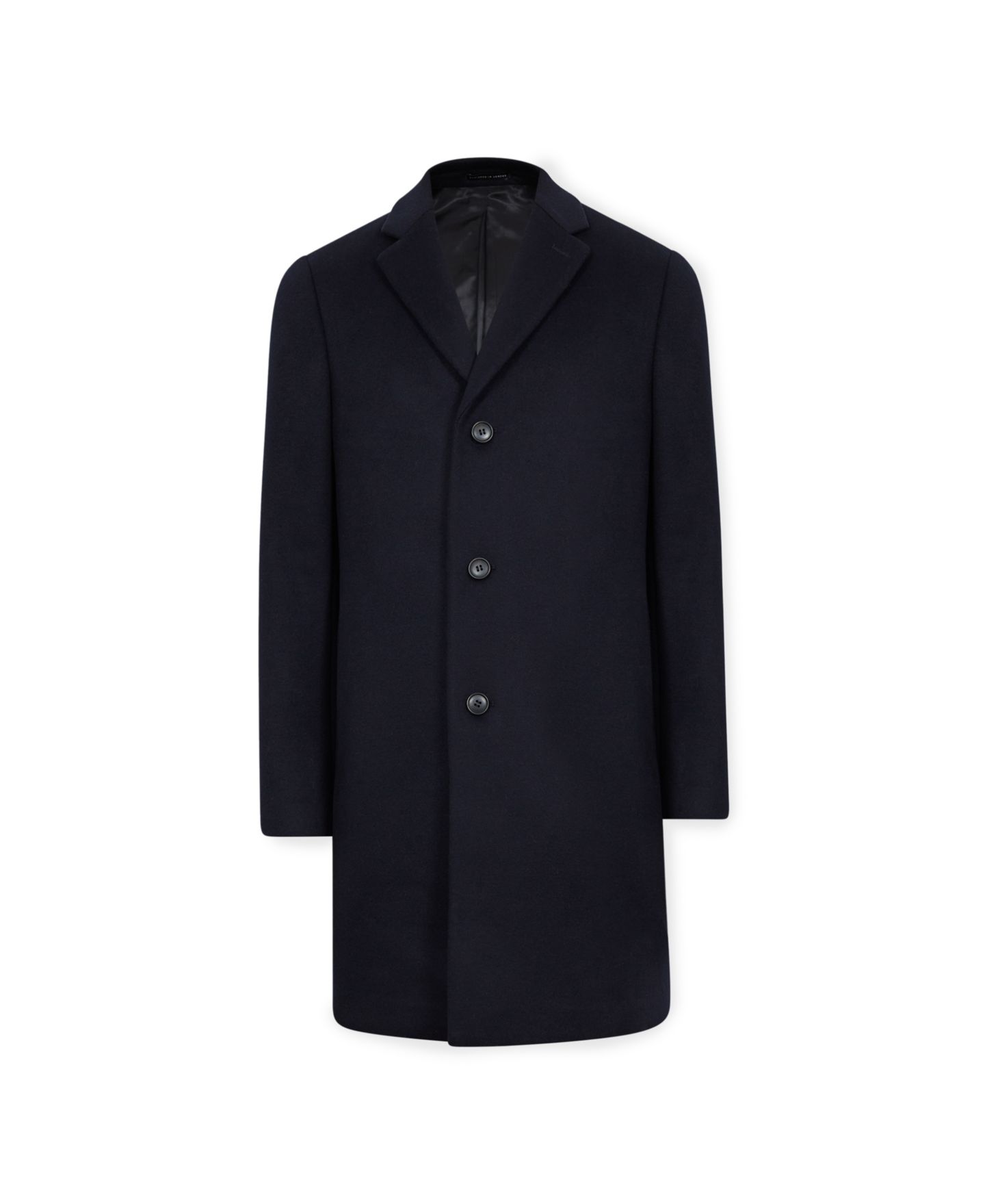 Мужское пальто REISS Gable Wool-Blend Single-Breasted Mid-Length Overcoat, цвет: Тёмно-синий — фото 3